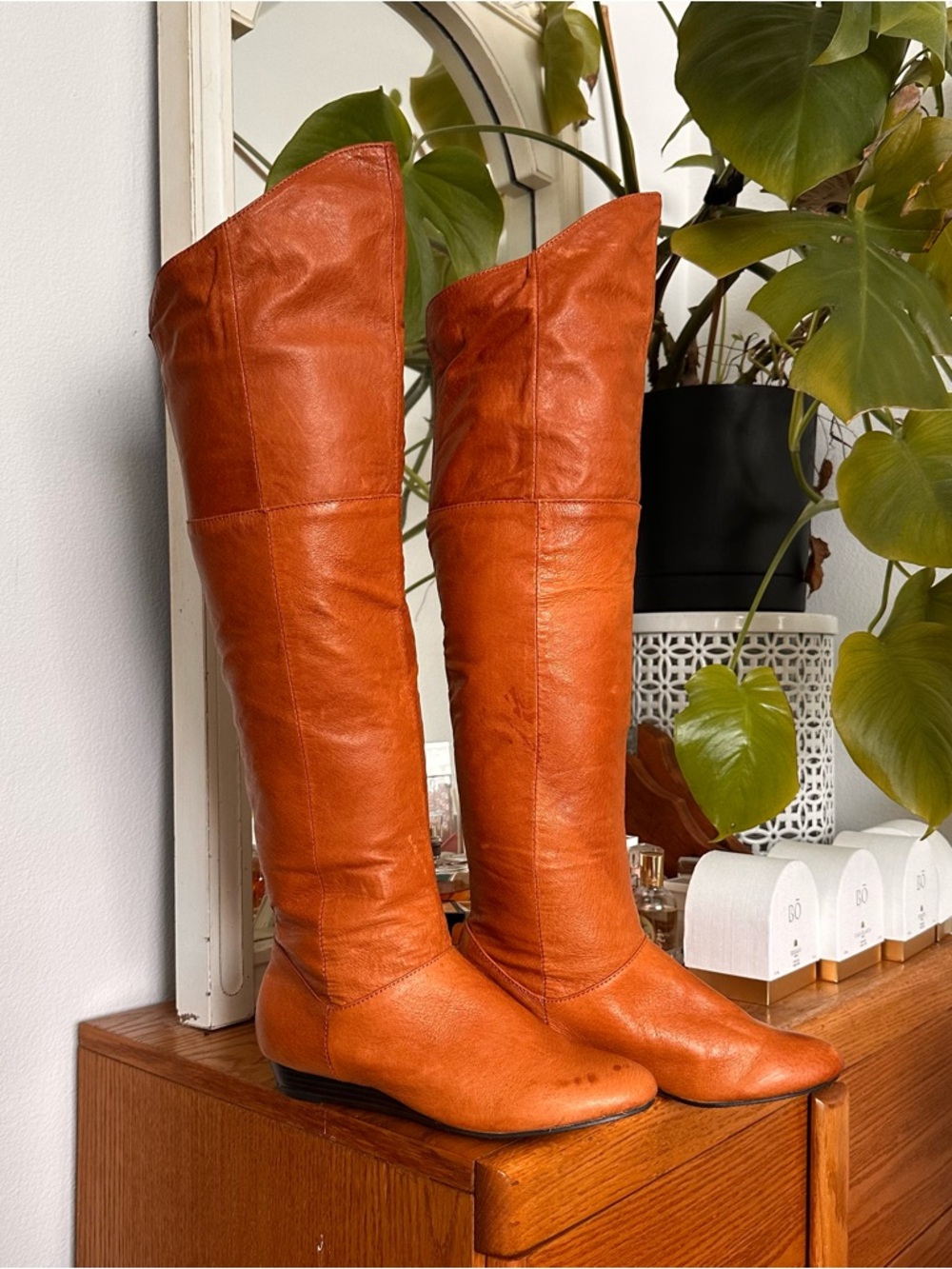 Y2K Bakers Leather Knee-High Boots - Picture 2 of 7